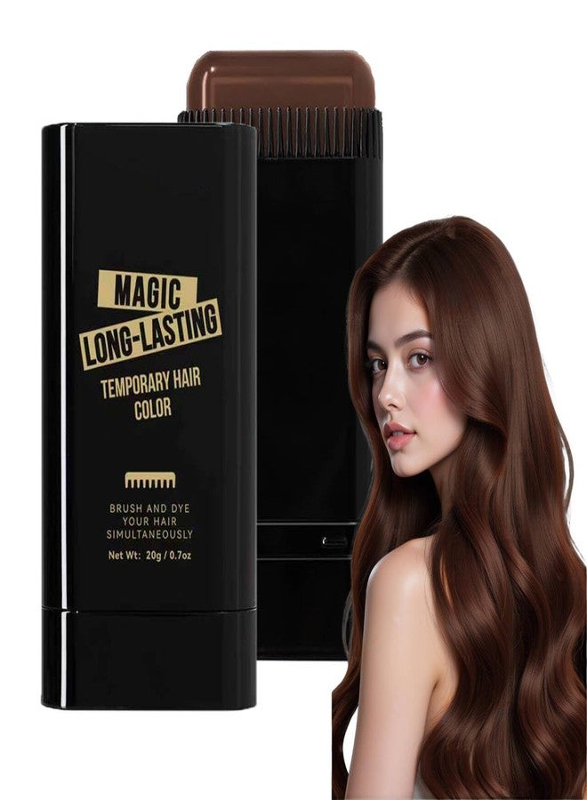 Suaxova Hair Color Comb,2-in-1 Color Correction Stick with Comb to Cover Gray and White Hair,Safe Convenient Waterproof and Sweat-Proof Comb Hair Dye Cream,Coffee Portable Hair Colouring - Image 1